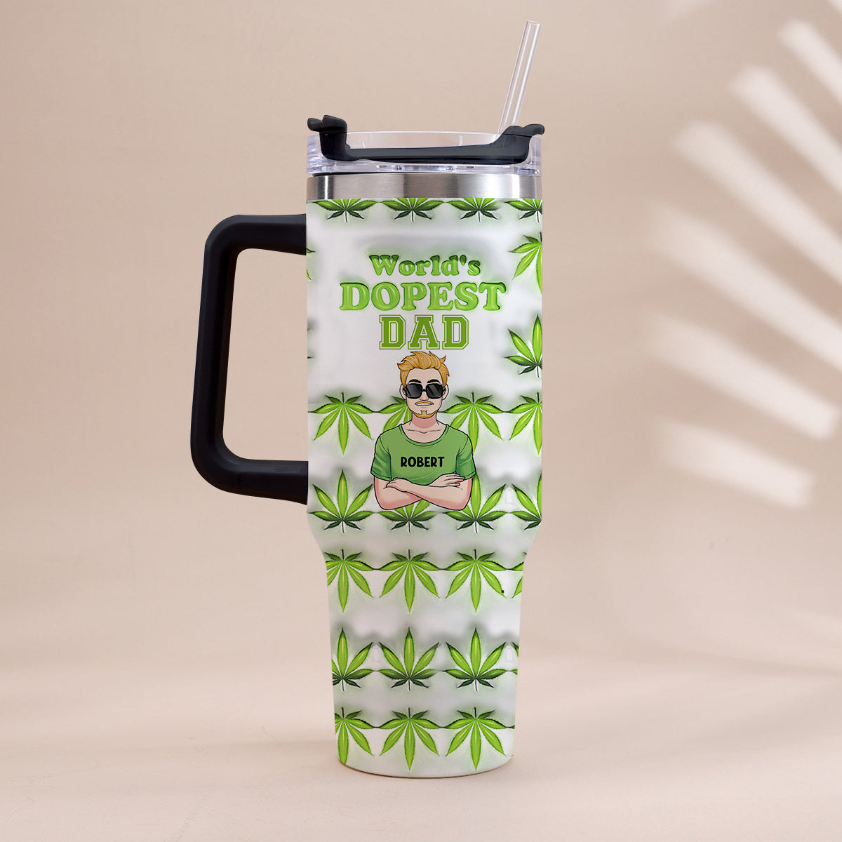 Der coolste Papa aller Zeiten – personalisierter Vaterbecher mit Henkel