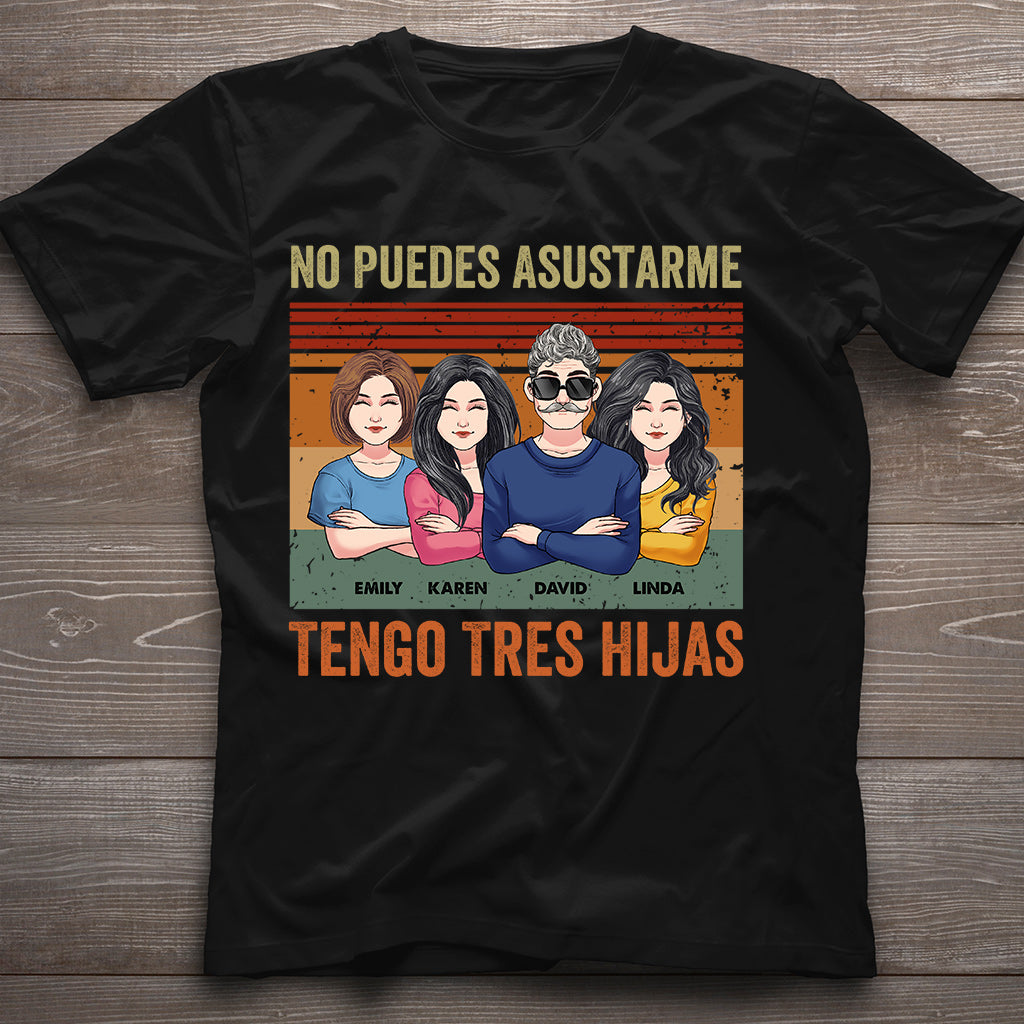 No Puedes Asustarme - Personalisiertes Vater-T-Shirt und Hoodie