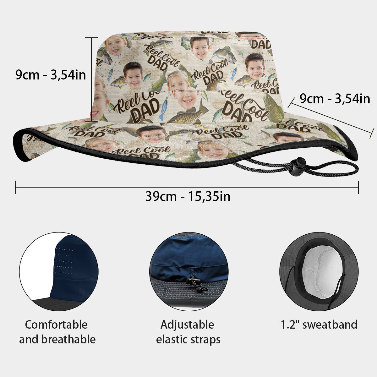 Echt cooler Papa – Personalisierter Angler-Boonie-Hut