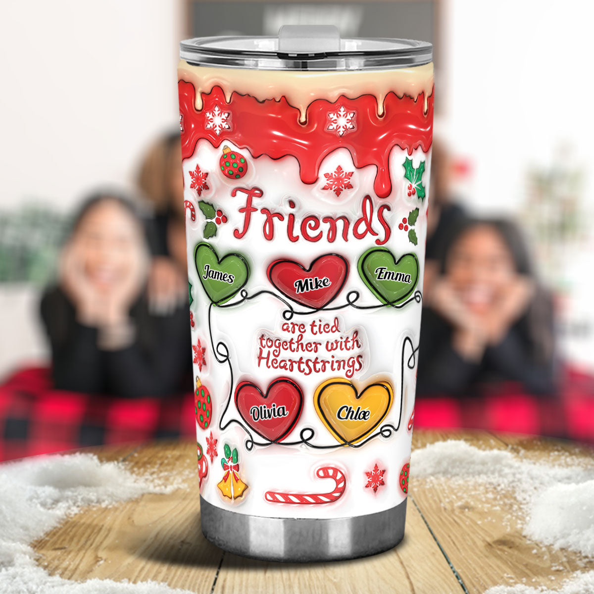 Freundschaft verbindet das Herz – personalisierter Bestie-Becher