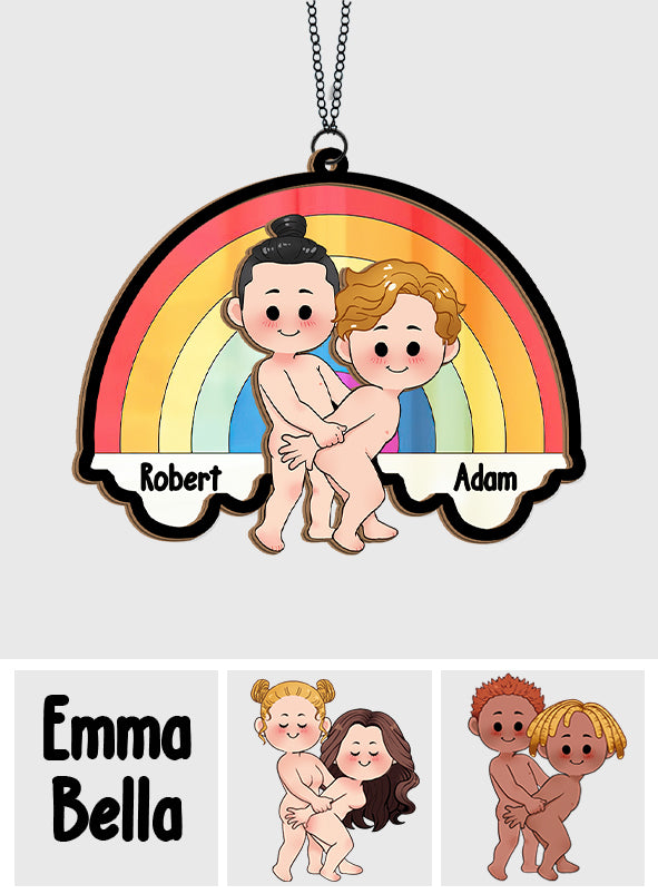 Liebe ist Liebe – Personalisierter, zweilagiger Fensterhänger zur Unterstützung der LGBT-Community