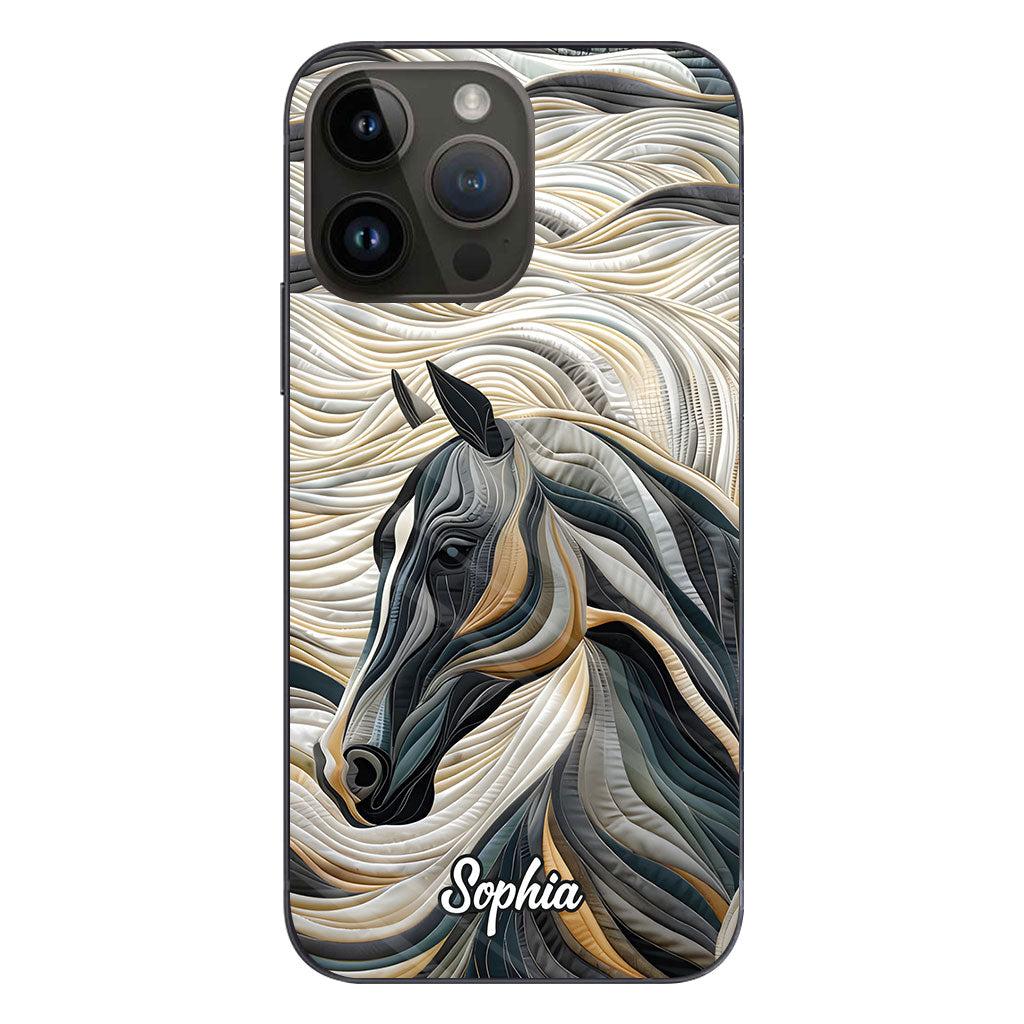 Wunderschönes Pferd – personalisierte Handyhülle mit Pferdemotiv