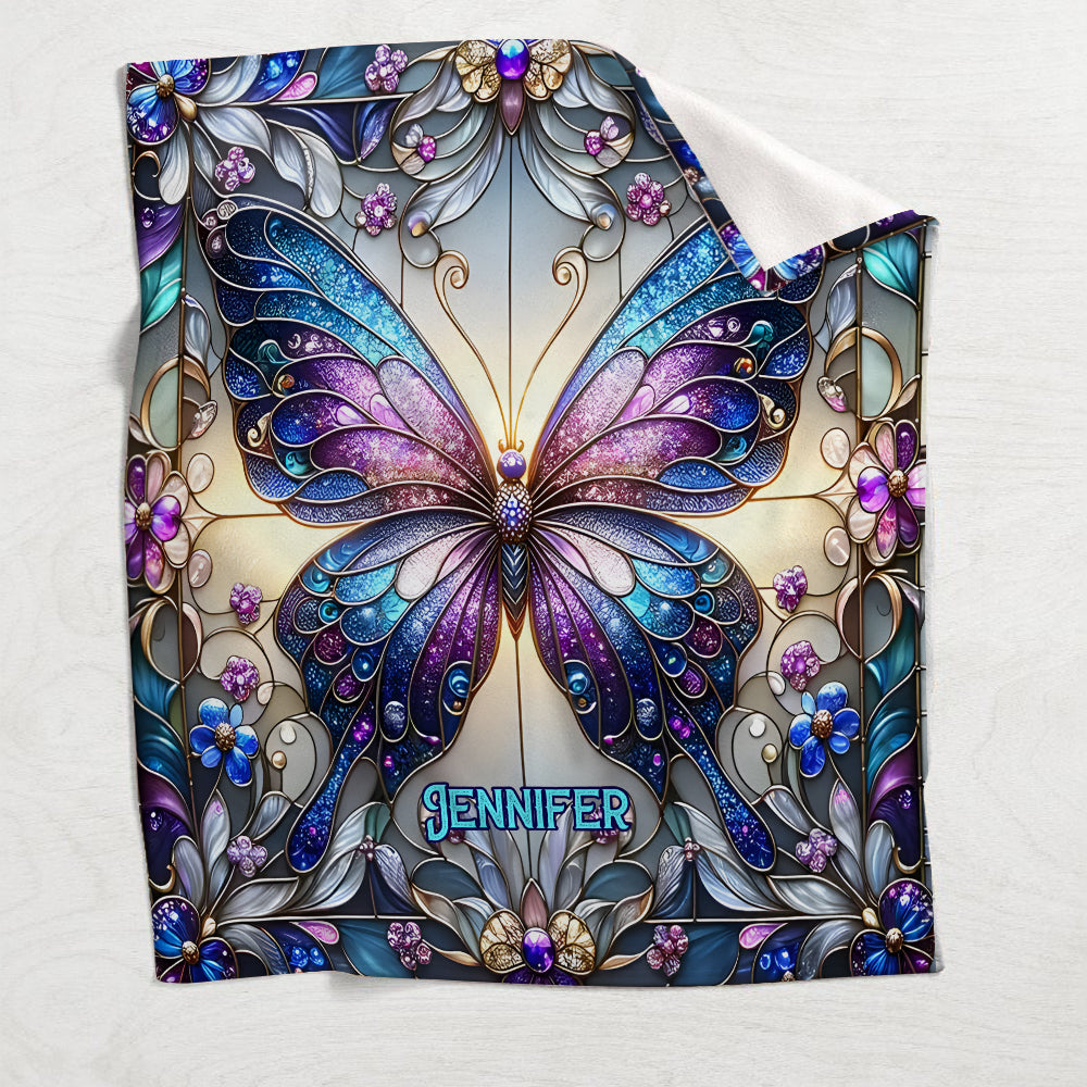 Beautiful Butterfly - Personalized Butterfly Blanket