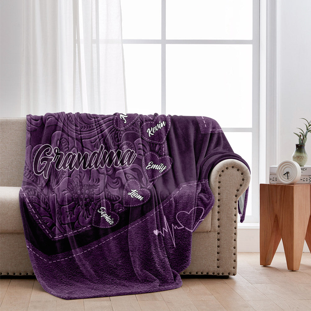 Omas Herz – Personalisierte Oma-Decke