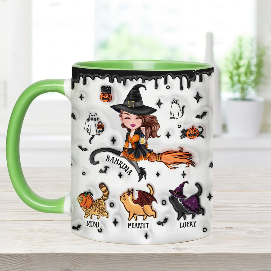 Halloween ist schöner mit einer Katze – Personalisierte Tasse mit Katzenmotiv