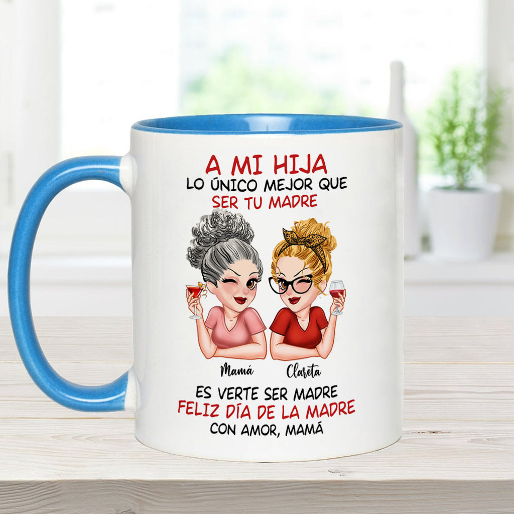 A Mi Hija - Personalisierte Tasse mit Muttermotiv