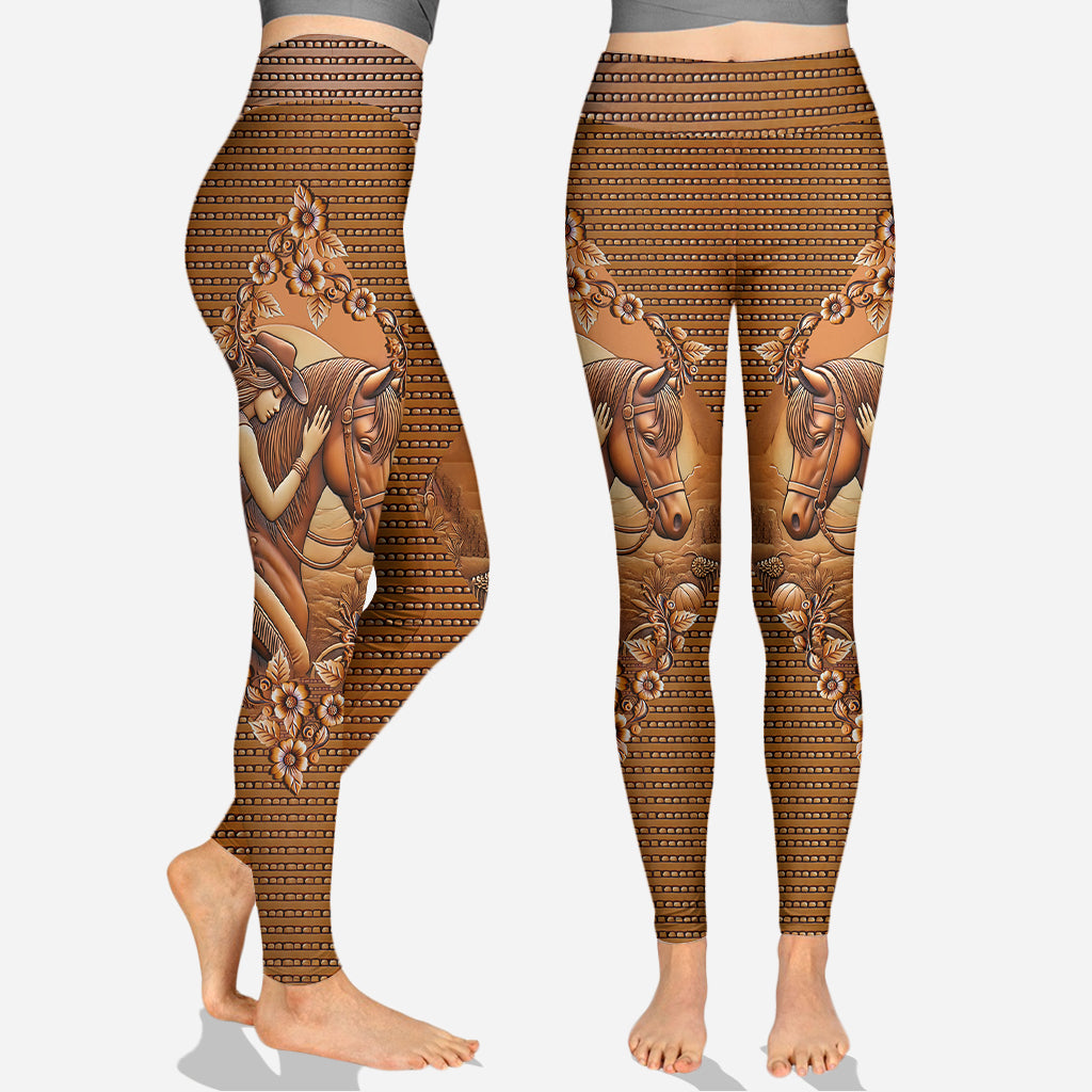 Ein Mädchen und ihr Pferd – Personalisierter Pferde-Hoodie und Leggings