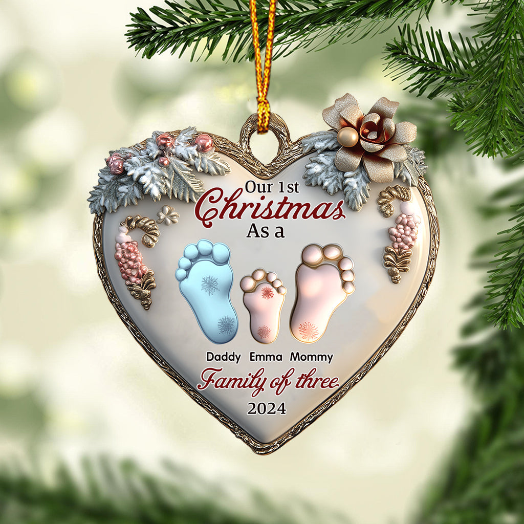 Unser erstes gemeinsames Weihnachtsfest – personalisierter Familienschmuck