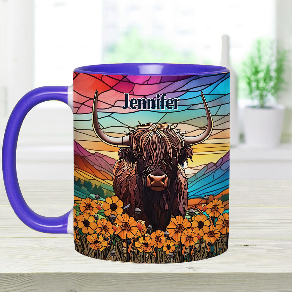Love Highland Cow - Personalized Accent Mug