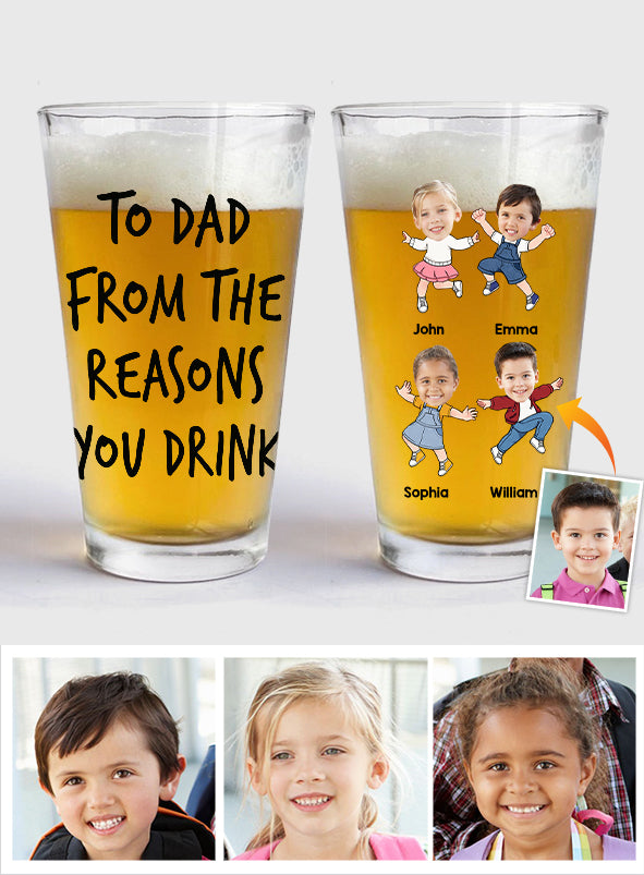 Gründe zum Trinken – Personalisiertes Vater-Bierglas