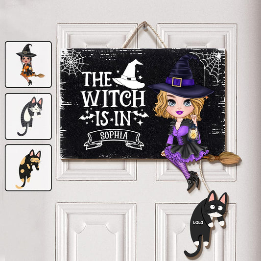 The Witch Is In - Personalized Witch Pallet Wood Sign