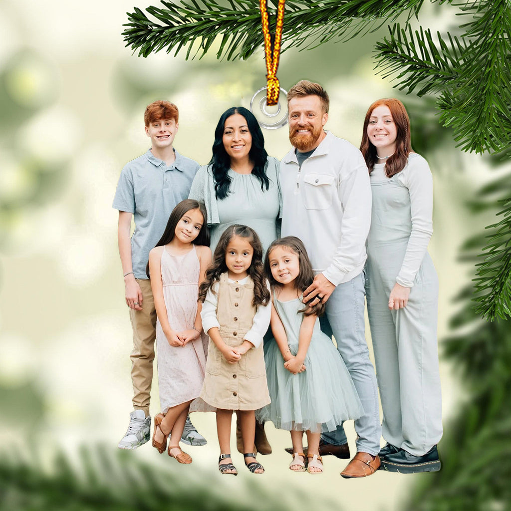 Foto-Ornament nach Wahl – Personalisierter Familien-Ornament in individueller Form