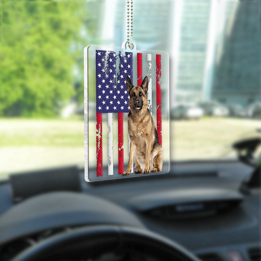 Puppy Flag - Personalized Dog Transparent Car Ornament