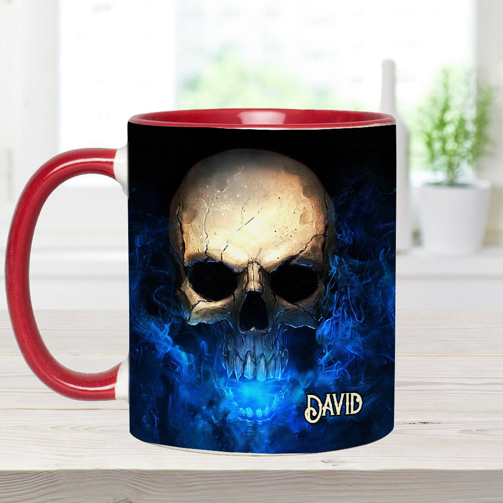 Eis und Feuer – Personalisierte Tasse mit Totenkopf-Akzent