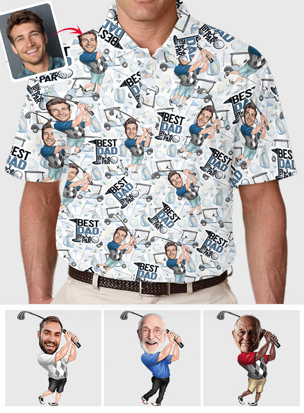 Best Dad By Par - Personalisiertes Golf-Poloshirt