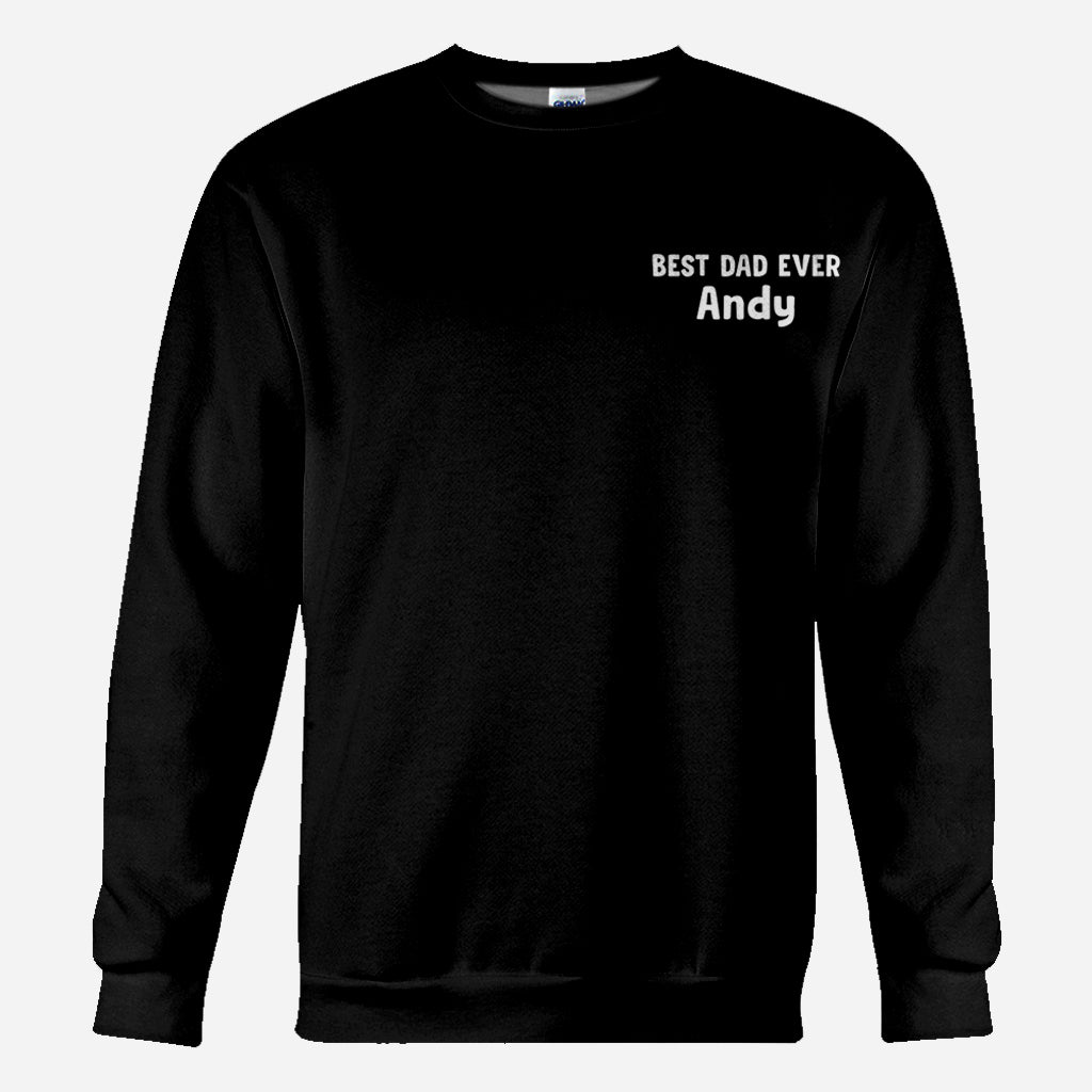 „Road On The Back“-Massage-T-Shirt – personalisiertes Vater-Shirt