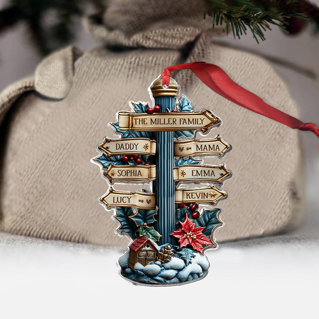 Die Freude an Weihnachten ist die Familie – Personalisierter, individuell geformter Weihnachtsschmuck in Familienform