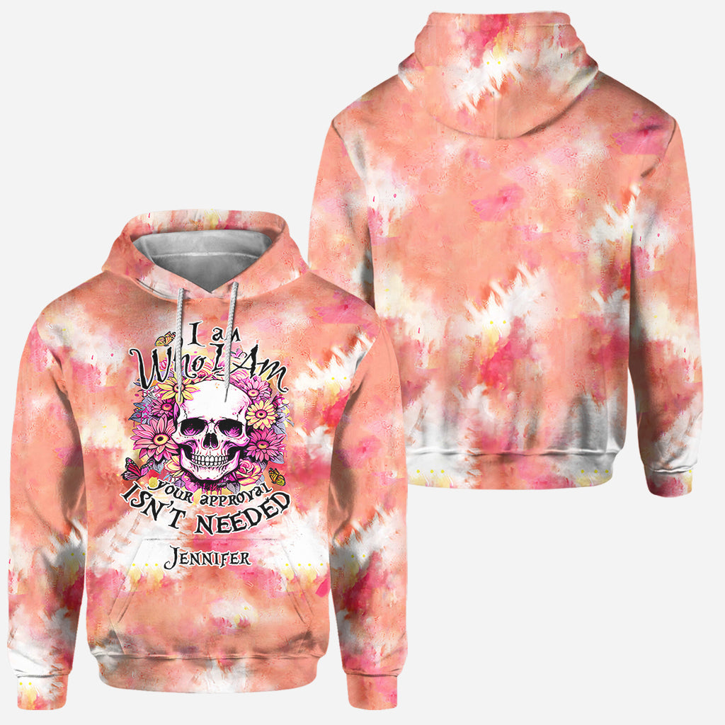 Ich bin, wer ich bin – Personalisierter Totenkopf-Hoodie und Leggings