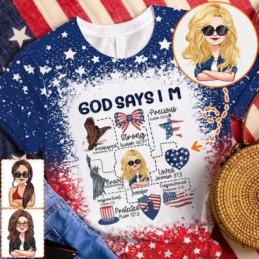 Gott sagt, du bist es – Personalisiertes christliches T-Shirt