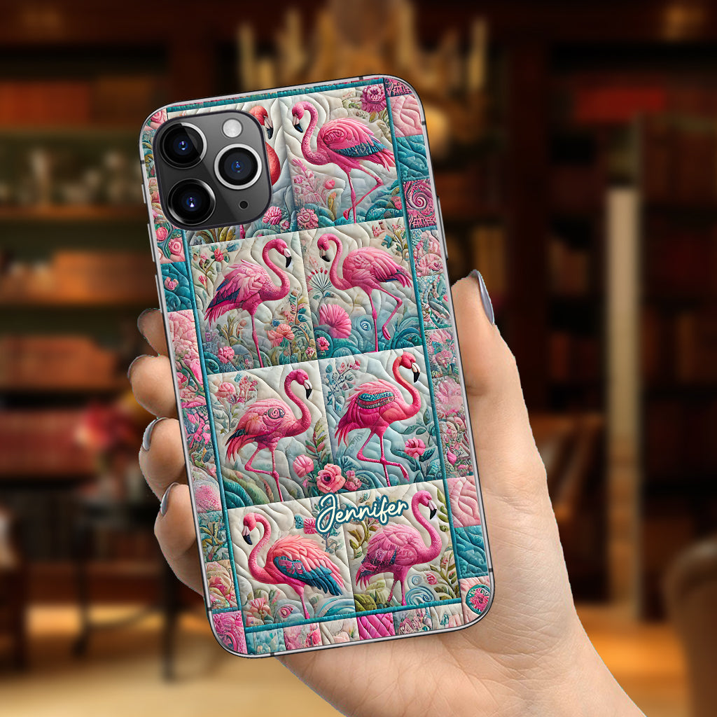 Vintage Flamingo – Personalisierte Flamingo-Handyhülle