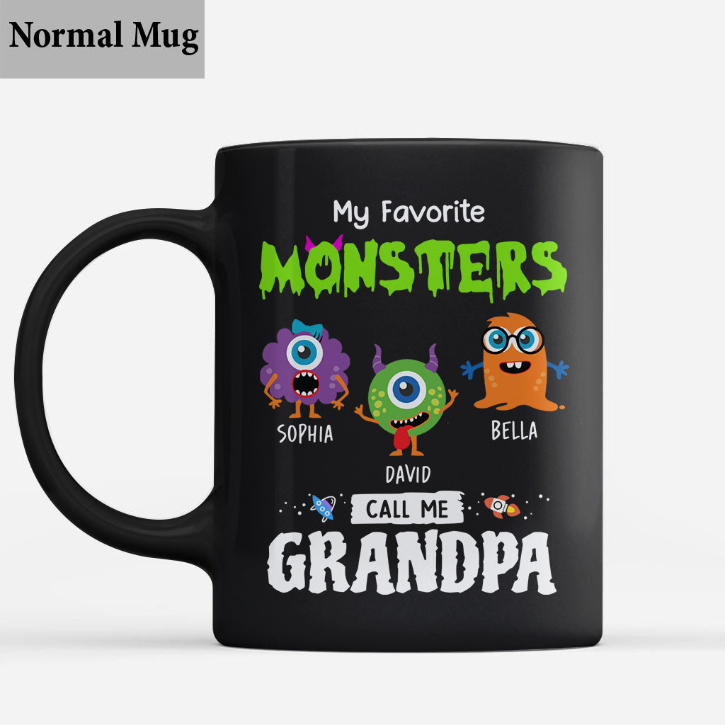 Meine Lieblingsmonster nennen mich Opa Papa - Personalisierte Opa-Tasse