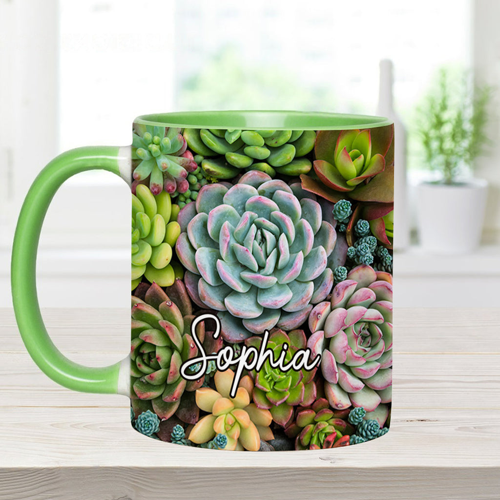 Wunderschöne Kakteen und Sukkulenten – personalisierte Kaktus-Tasse