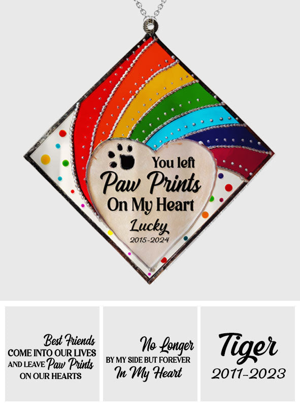 Regenbogenbrücke – Gedenkstätte für Katzen und Hunde – Personalisierter Fensterhänger mit Sonnenfänger-Motiv 