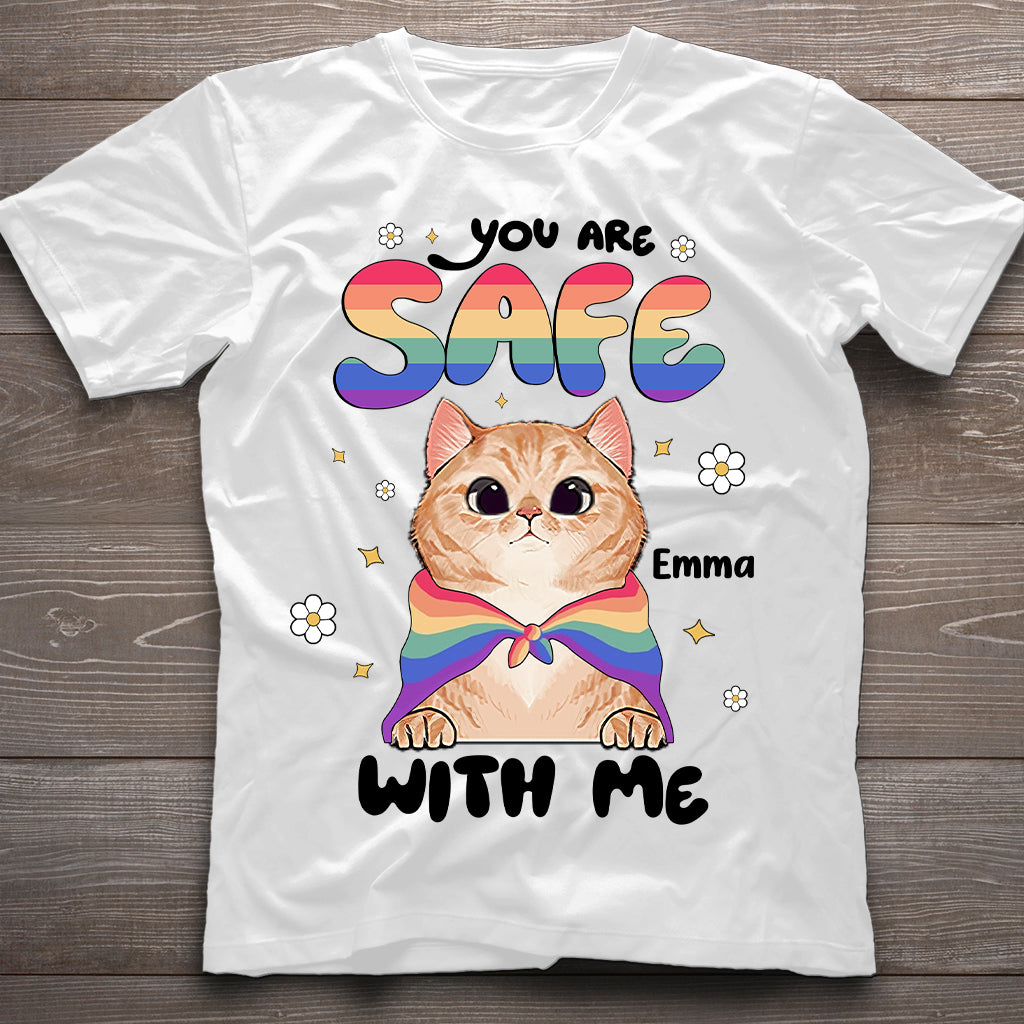 Du bist sicher – Personalisiertes LGBT-Unterstützungs-T-Shirt und Hoodie