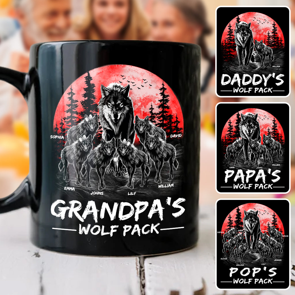 Opas Wolfsrudel – Personalisierte Opa-Tasse