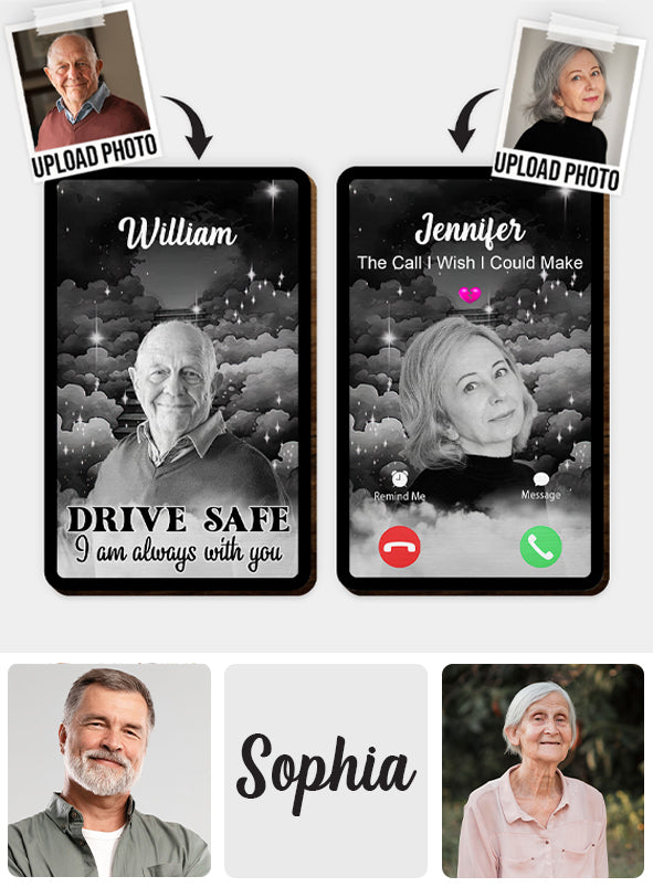 Ruf des Himmels – Personalisierter, gedenklicher Auto-Sonnenblendenclip