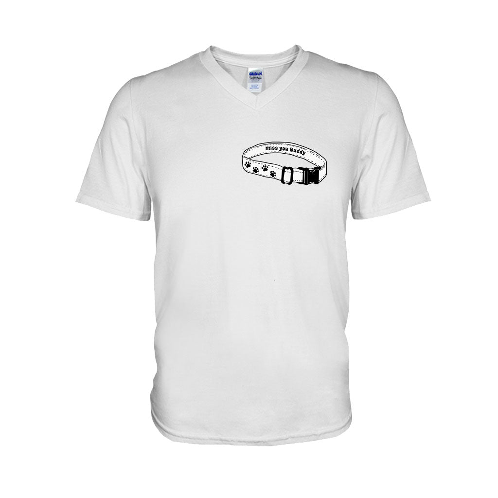 Ich vermisse dich Halsband – Personalisiertes Hunde-T-Shirt und Hoodie