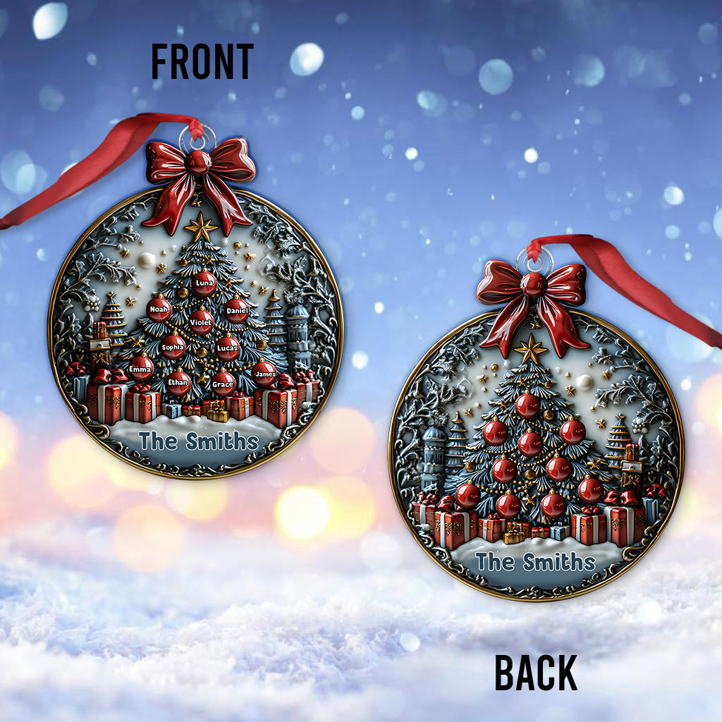 Merry Christmas - Personalized Family Custom Shaped Ornament