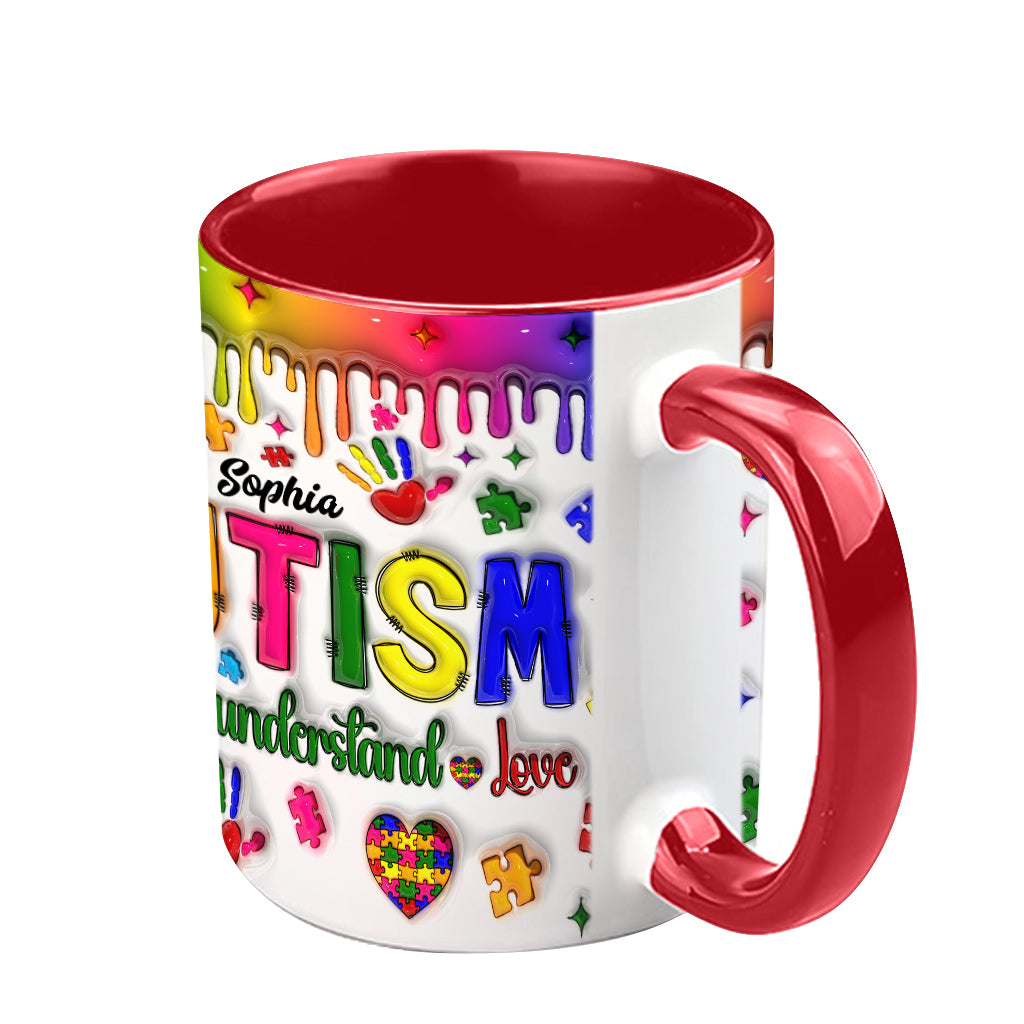 Autismus-Bewusstsein – Personalisierte Tasse mit Autismus-Motiv