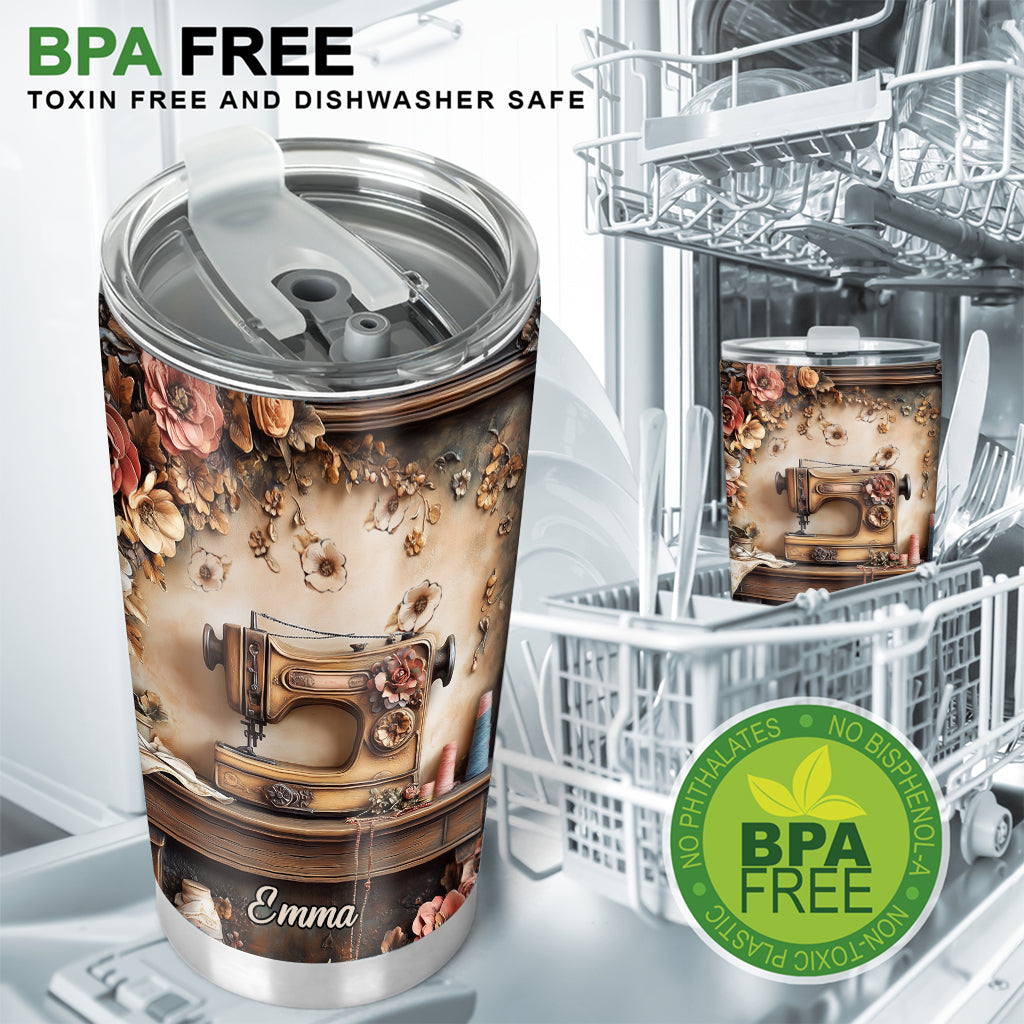 Schöne Nähmaschine - Personalisierter Nähbecher