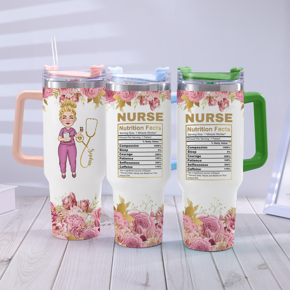 Nährwertangaben für Pflegekräfte – Personalisierter Pflegebecher mit Henkel