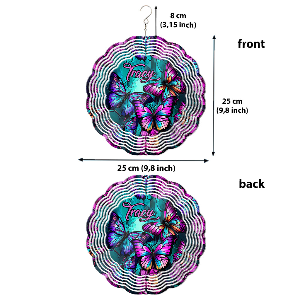 Schmetterling im Wind – Personalisierter Schmetterlings-Windspinner