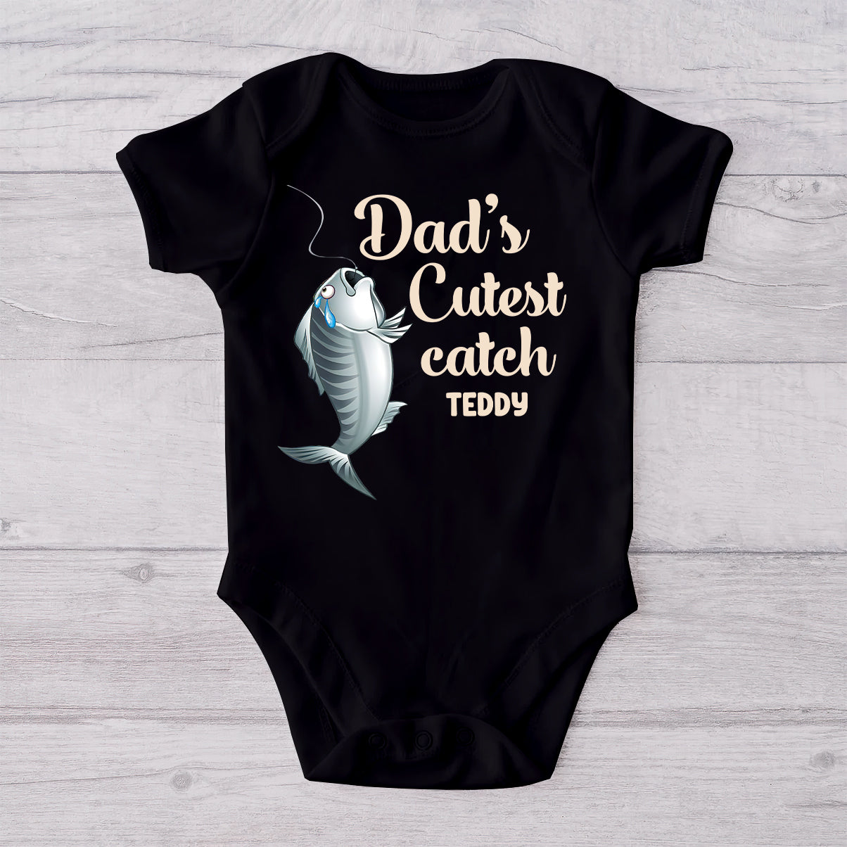 Echt cooler Papa – Personalisiertes Angel-T-Shirt und Babybody