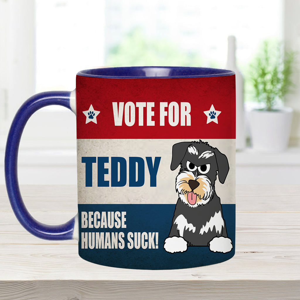Vote For My Fur Baby - Personalized Dog Accent Mug