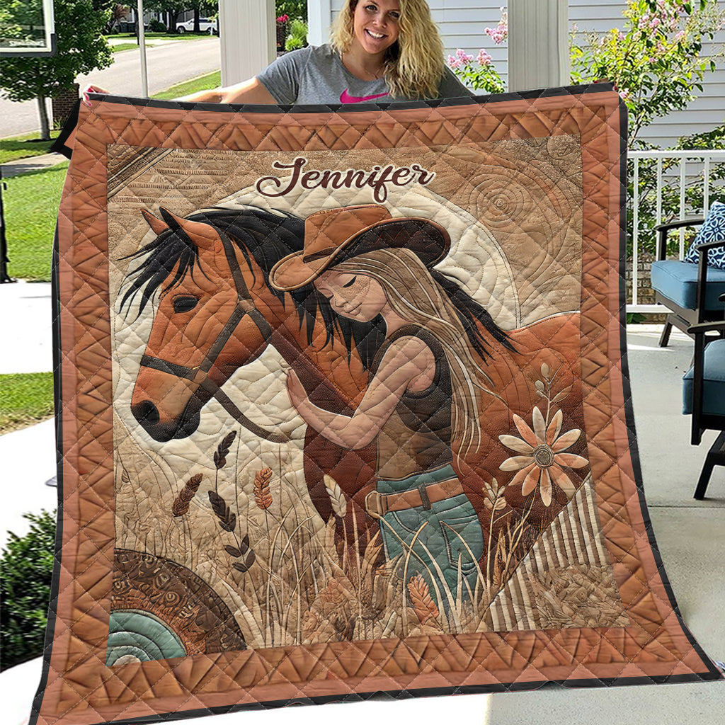 Personalisierte Pferde-Steppdecke für Pferdeliebhaber