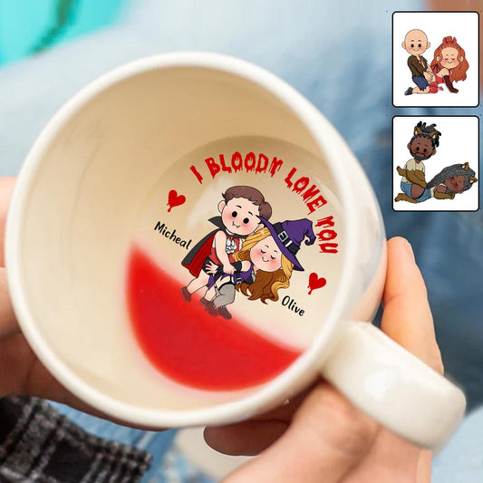 Ich bin verdammt mit dir - Personalisierte Tasse für Paare mit versteckter Botschaft