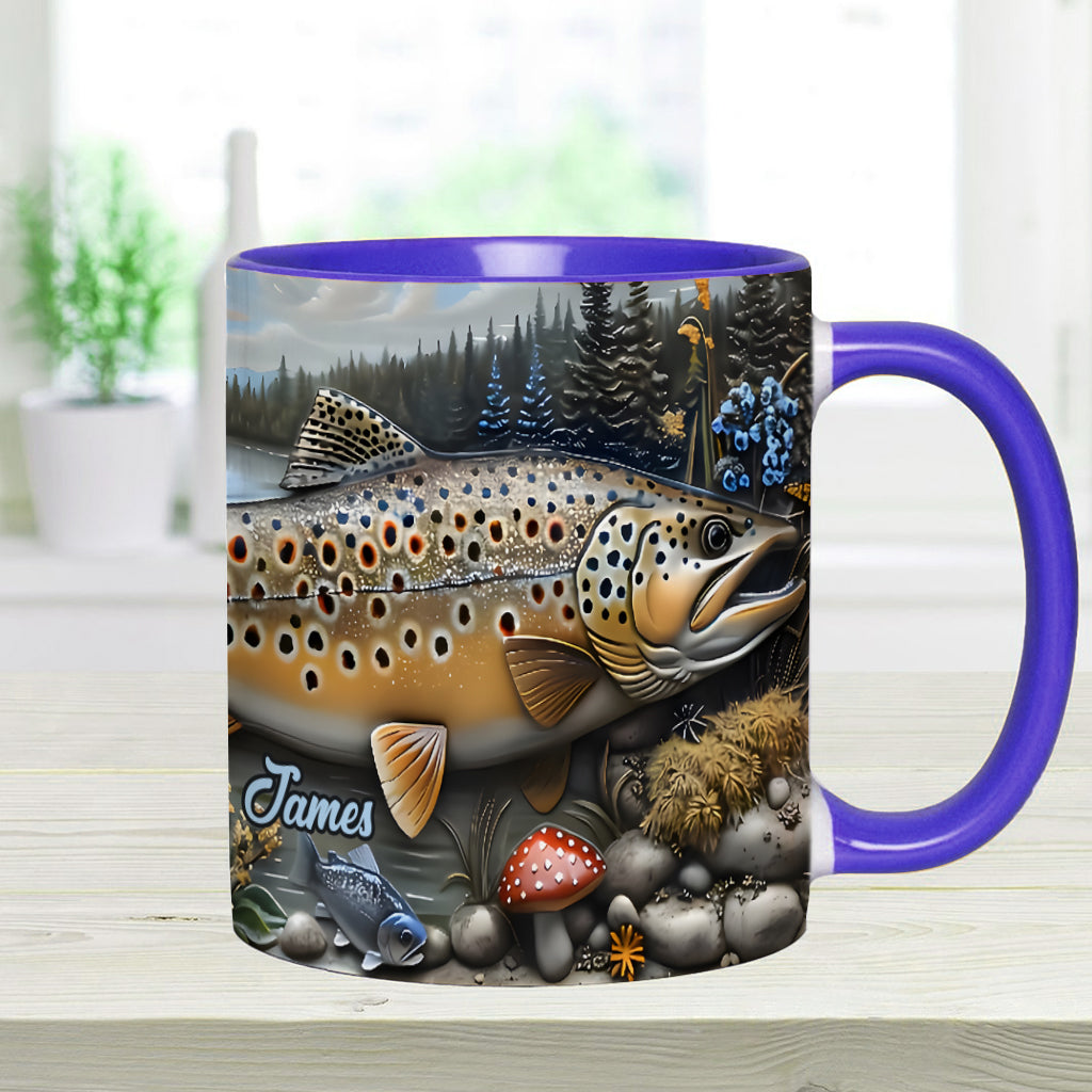 Love Fishing - Personalized Fishing Accent Mug