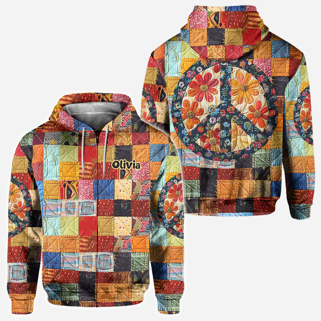 Trippie Hippie Sign - Personalized Hippie All Over Shirt