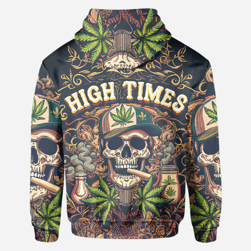 High Times Skull 420 - Personalized Weed All Over Shirt