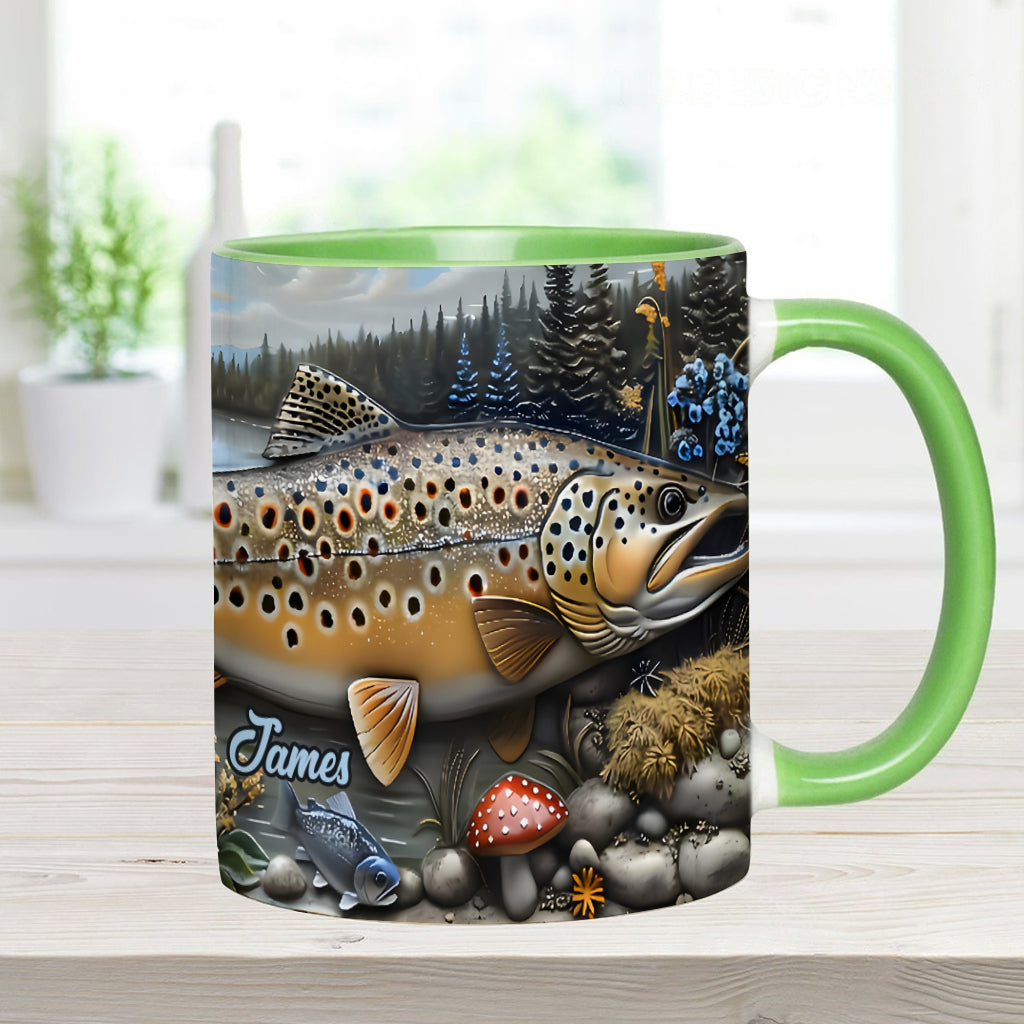 Love Fishing - Personalized Fishing Accent Mug