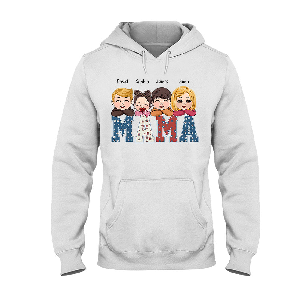 Amerikanische Mama – Beliebiger Titel, Vintage-Retro-Stil – Personalisiertes Mutter-T-Shirt und Hoodie