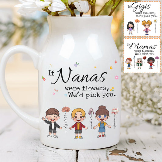 Wenn Oma eine Blume wäre – Personalisierte Keramikvase für Oma