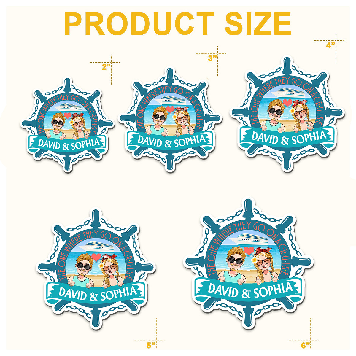 Die Geschichte, in der sie eine Kreuzfahrt machen – personalisierter Kreuzfahrtmagnet