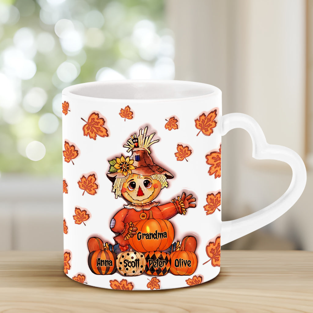 Oma Herbst - Personalisierte Oma Herzgriff-Tasse