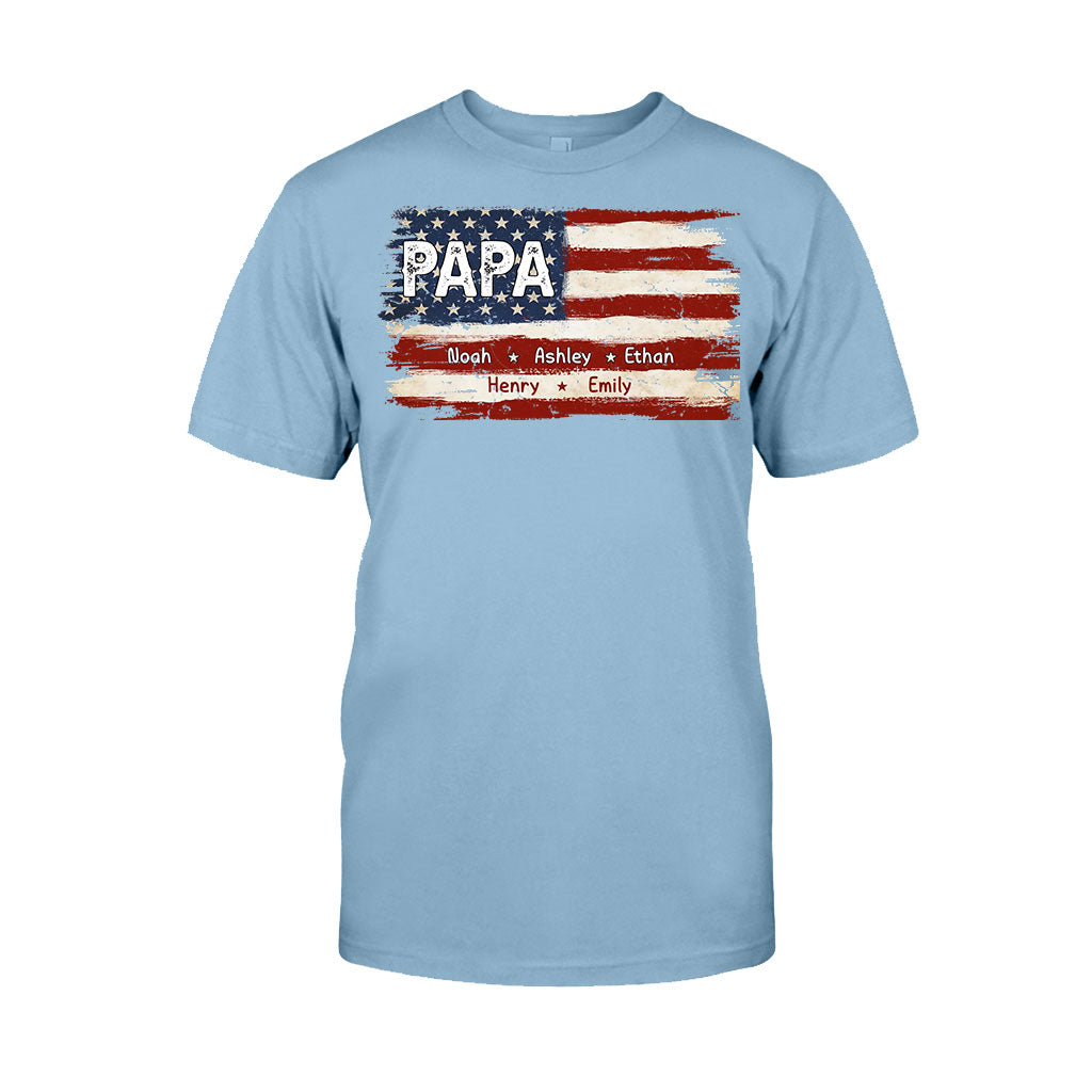 Papas Leben – 4. Juli – Personalisiertes Vater-T-Shirt und Hoodie