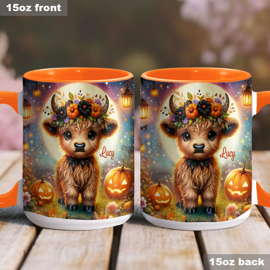 Halloween-Hochlandkuh - Personalisierter Akzentbecher